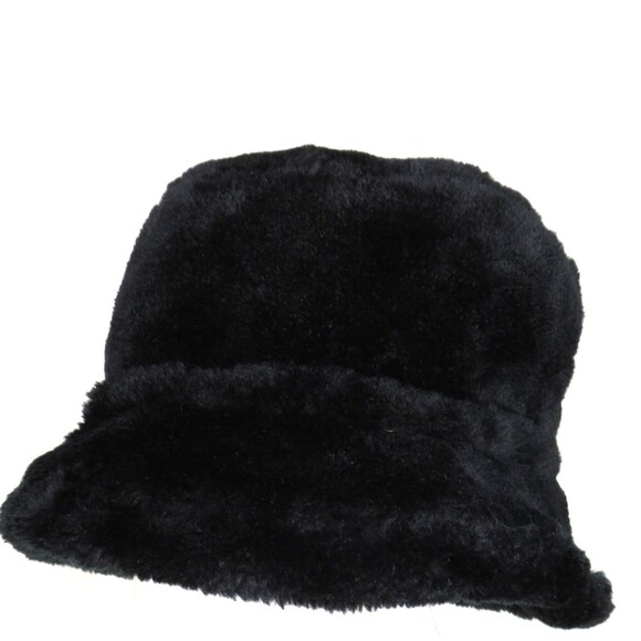 David & Young Black Faux Fur Bucket Hat main image 3